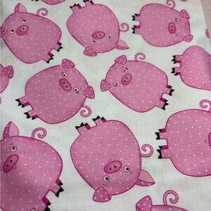 Timeless Treasures Pink Pigs Fabric. 100% cotton| (1) One Yard Cut